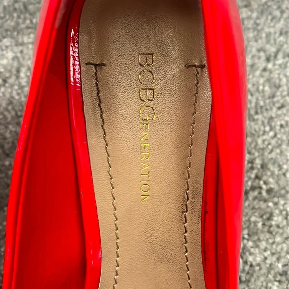 Red BCBGeneration Pointed Toe Heels - Picture 2 of 4